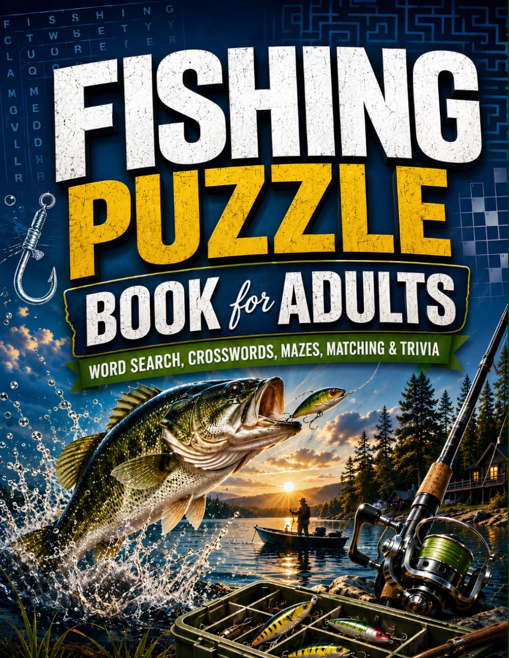 Fishing Puzzle Book for Adults & Seniors: 100 Angling-Themed Word Searches, Crosswords, Mazes, Matching Games, Trivia & More — Easy to Medium with Complete Solutions baixar o livro de graça