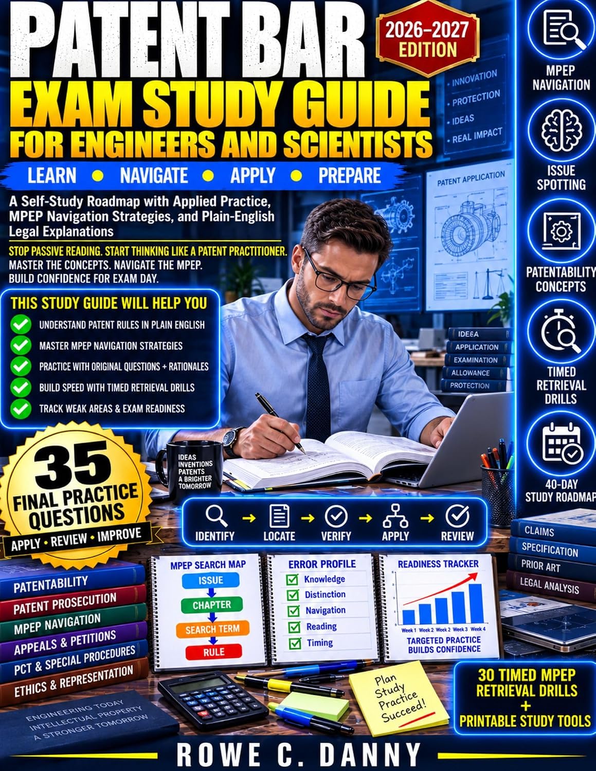 ler totalmente PATENT BAR EXAM STUDY GUIDE FOR ENGINEERS AND SCIENTISTS: A Self-Study Roadmap with Applied Practice, MPEP Navigation Strategies, and Plain-English Legal Explanations (English Edition)