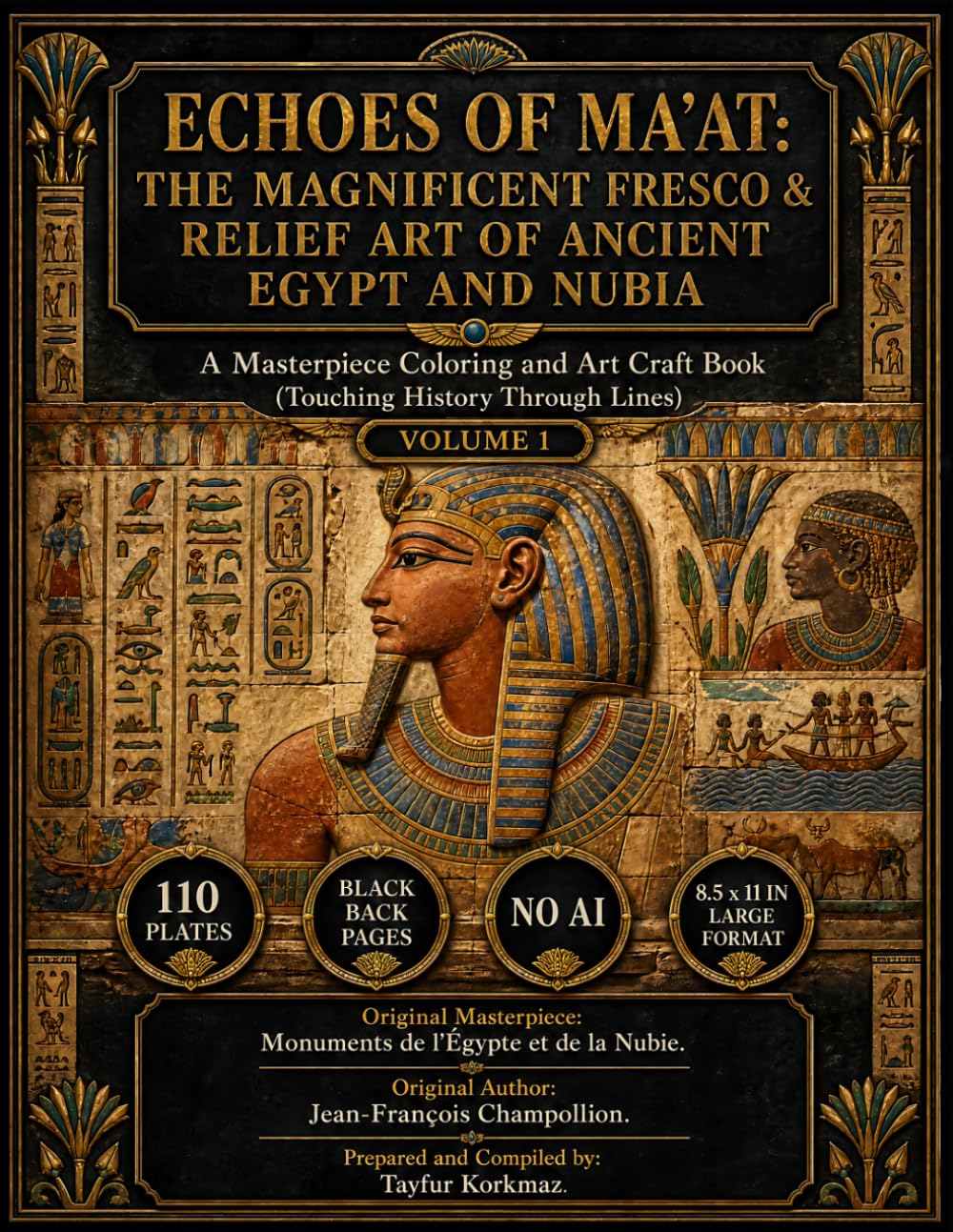 capítulo por capítulo baixar THE MAGNIFICENT FRESCO & RELIEF ART OF ANCIENT EGYPT AND NUBIA: A Masterpiece Coloring and Art Craft Book - Volume 1