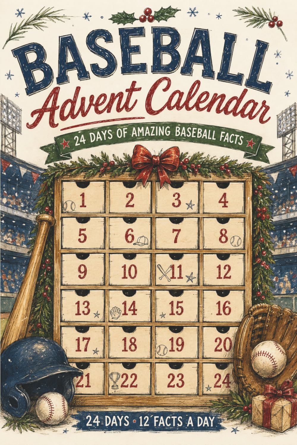 ler totalmente Baseball Facts Advent Calendar: 24 Days of Amazing Facts 12 Facts a day
