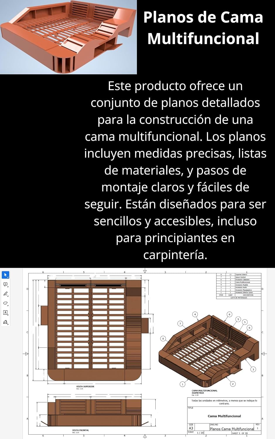 Planos de Cama Multifuncional (Spanish Edition) baixar livro de graça