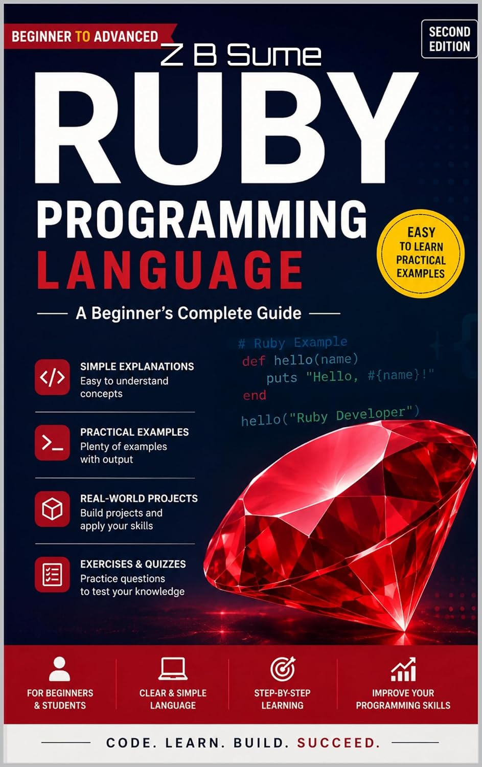 ler totalmente Ruby Programming Language: A Beginner's Complete Guide – Learn Ruby with Simple Explanations, Practical Examples, Exercises, and Real-World Projects: A... to Master Ruby Programming (English Edition)