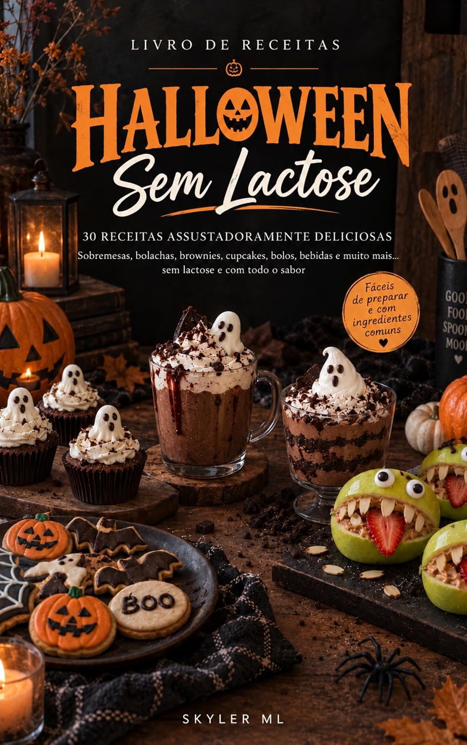 ler totalmente Receitas de Halloween Sem Lactose: 30 sobremesas fáceis e assustadoramente deliciosas: bolachas, brownies, cupcakes, bolos e bebidas para uma festa de Halloween inesquecível