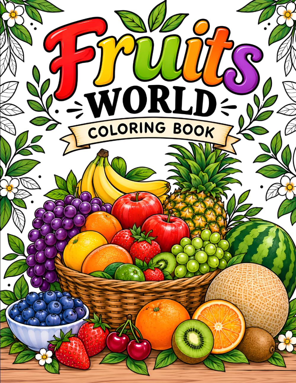 Fruits World: A Creative Fruit-Themed Drawing & Coloring Book for Teens and Adults: A Creative Fruit-Themed Drawing & Coloring Book for Teens and Adults baixar o livro de graça