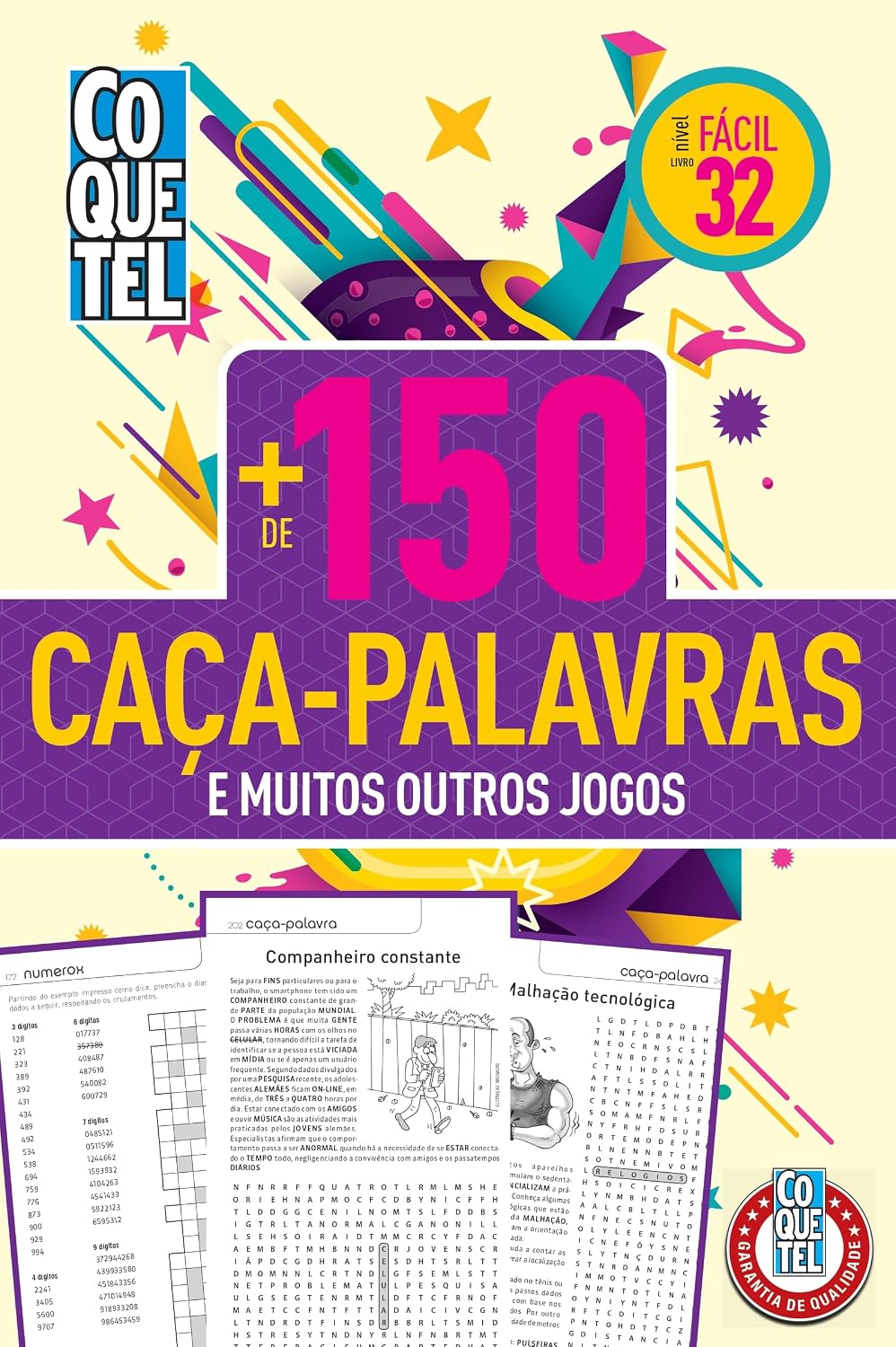 Livro Coquetel Mais de 150 Caça-Palavras 32
