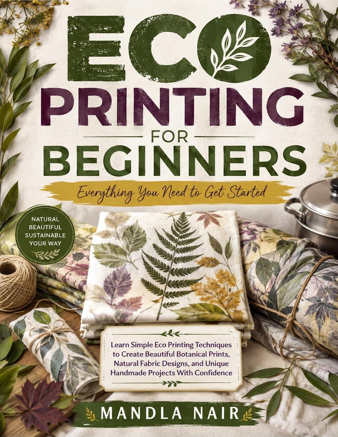 ECO PRINTING FOR BEGINNERS: Everything You Need to Get Started: Learn Simple Techniques for Beautiful Botanical Prints & Handmade Projects (English Edition) baixar livro de graça