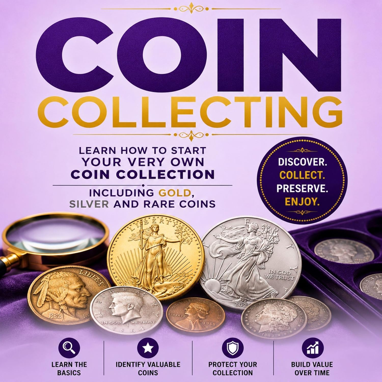 Coin Collecting: Learn How to Start Your Very Own Coin Collection Including Gold, Silver and Rare Coins baixar o livro de graça