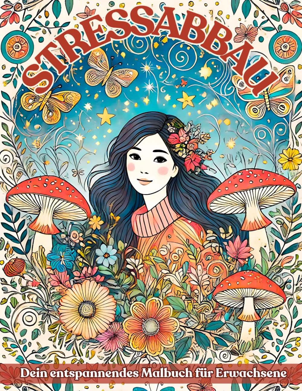 capítulo por capítulo baixar Stressabbau Malbuch für Erwachsene: Ausmalbuch für Entspannung und Achtsamkeit – 50 kreative Motive: Blumen, süße Tiere, Mandalas und abstrakte Muster zum Ausmalen (German Edition)