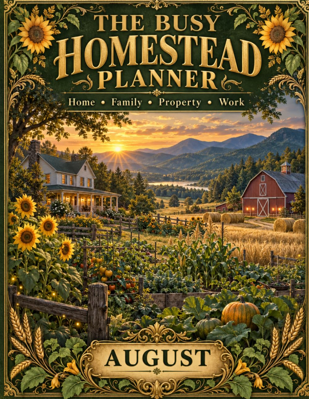 The Busy Homestead Planner: August Undated Monthly Edition