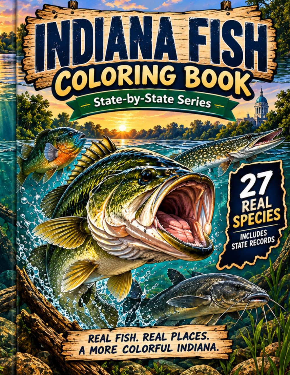 Indiana Fish Coloring Book: State-by-State Series baixar o livro de graça