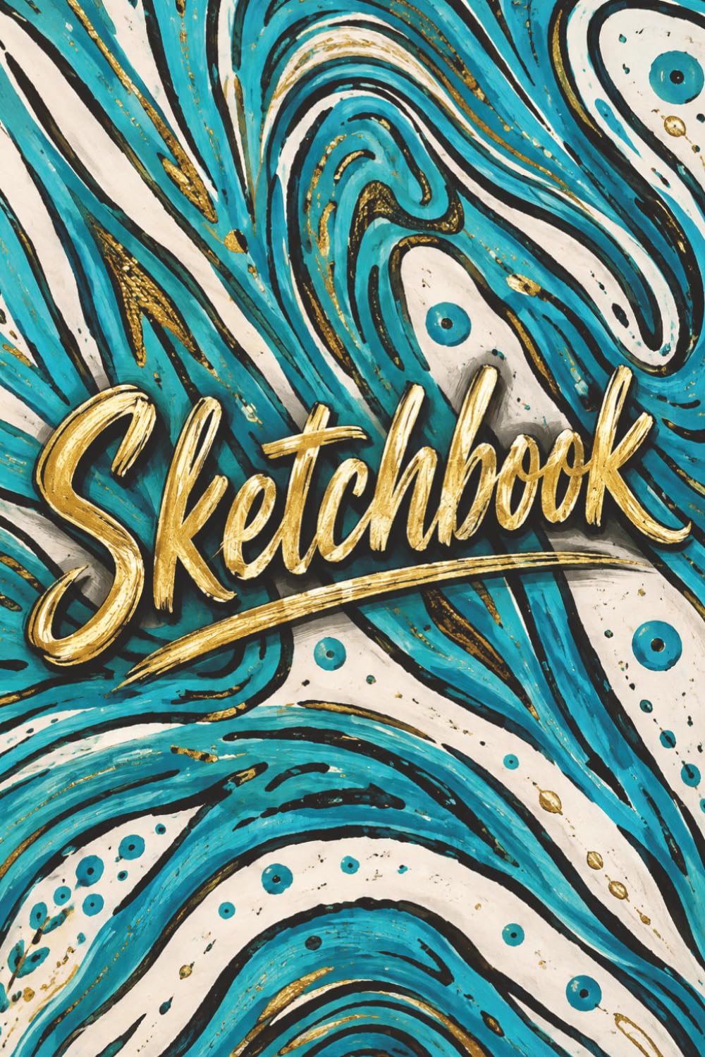 capítulo por capítulo baixar Sketchbook: Teal,Green,gold and cream Acrylic Art Work Cover