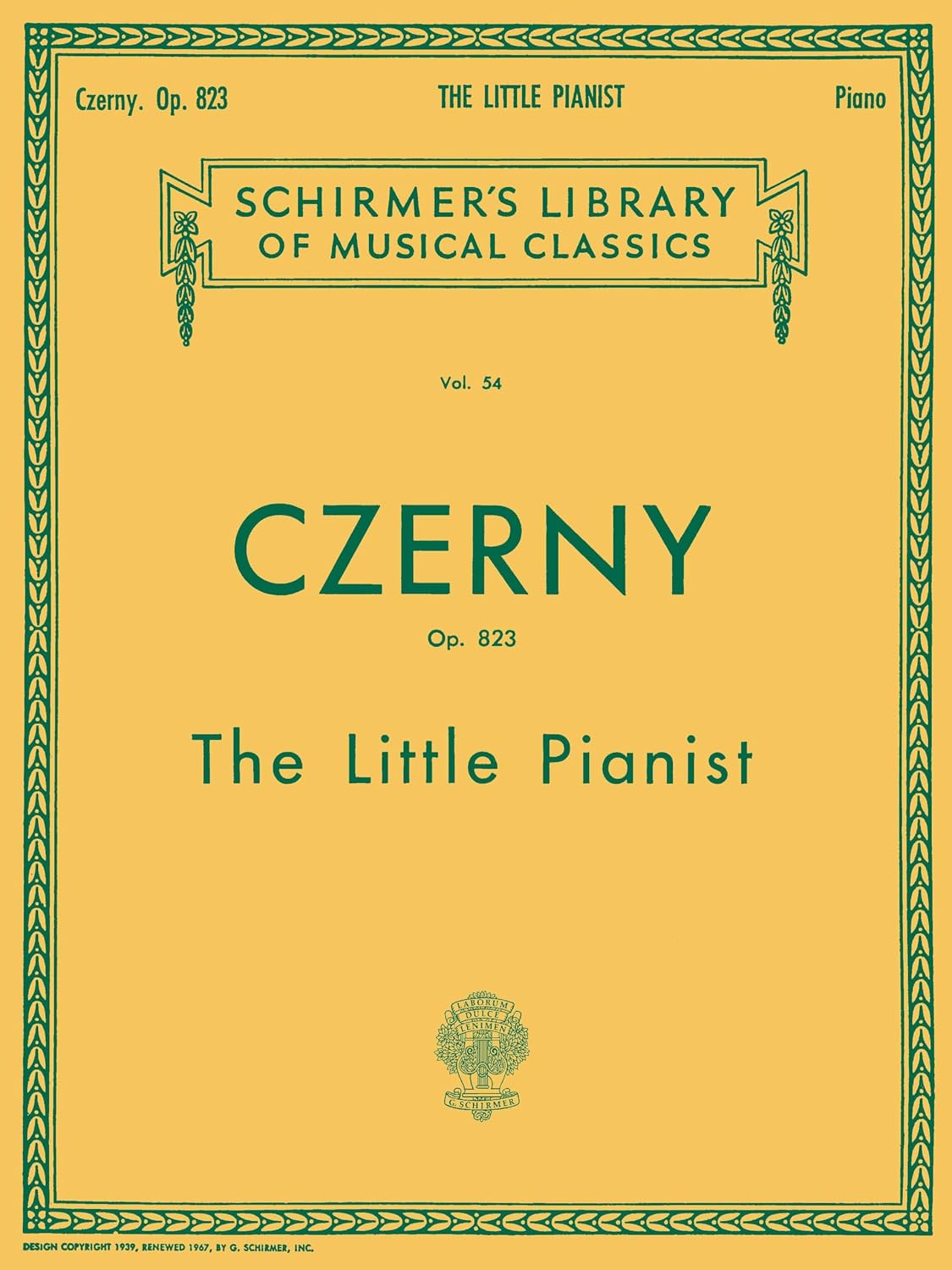 ler totalmente Little Pianist, Op. 823 (Complete): Schirmer Library of Classics Volume 54 Piano Solo