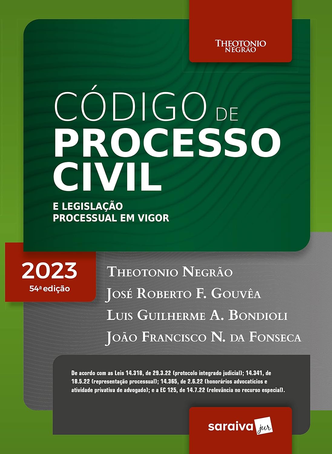 ler totalmente Código de Processo Civil e Legislação Processual em Vigor - 54ª edição 2023