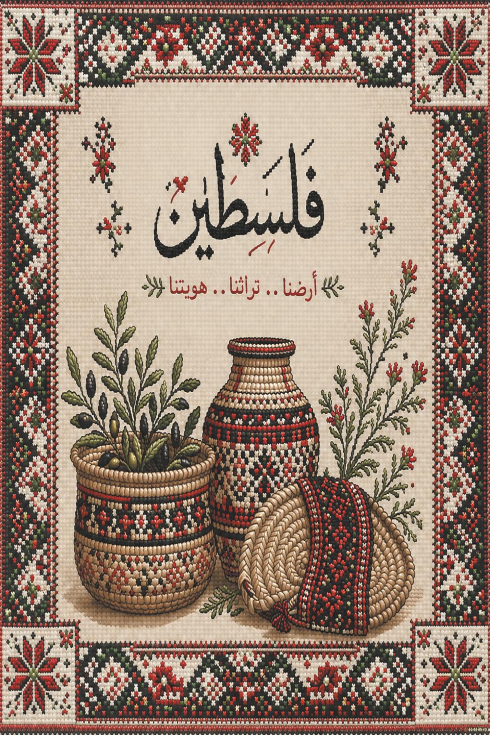 capítulo por capítulo baixar Palestine Traditional Basket & Pottery Notebook | Palestinian Folk Art Journal: Beautiful Handmade Palestinian Heritage Design Featuring Traditional Straw Basket and Embroidered Pottery