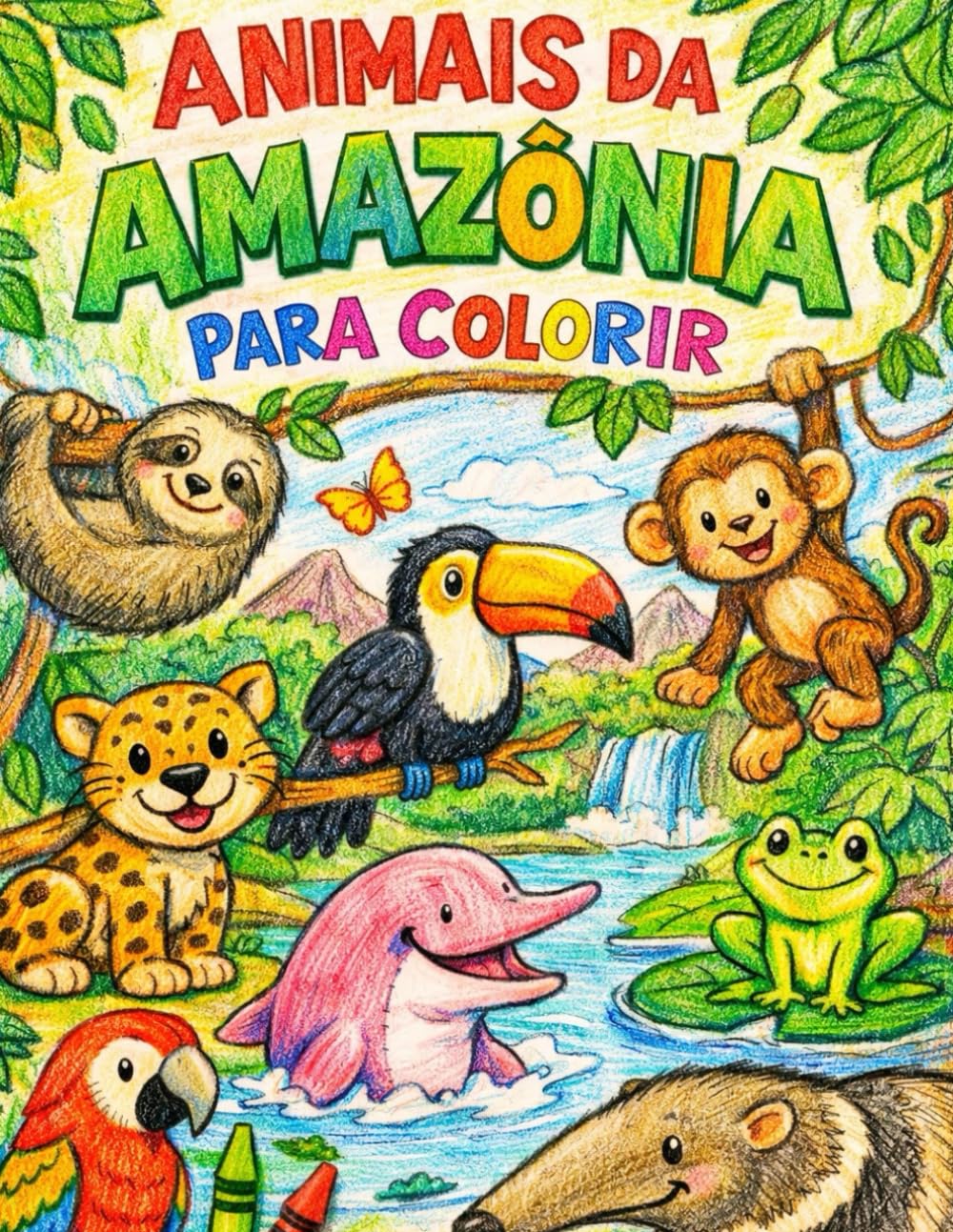 ler totalmente ANIMAIS DA AMAZÔNIA PARA COLORIR. (Portuguese Edition)