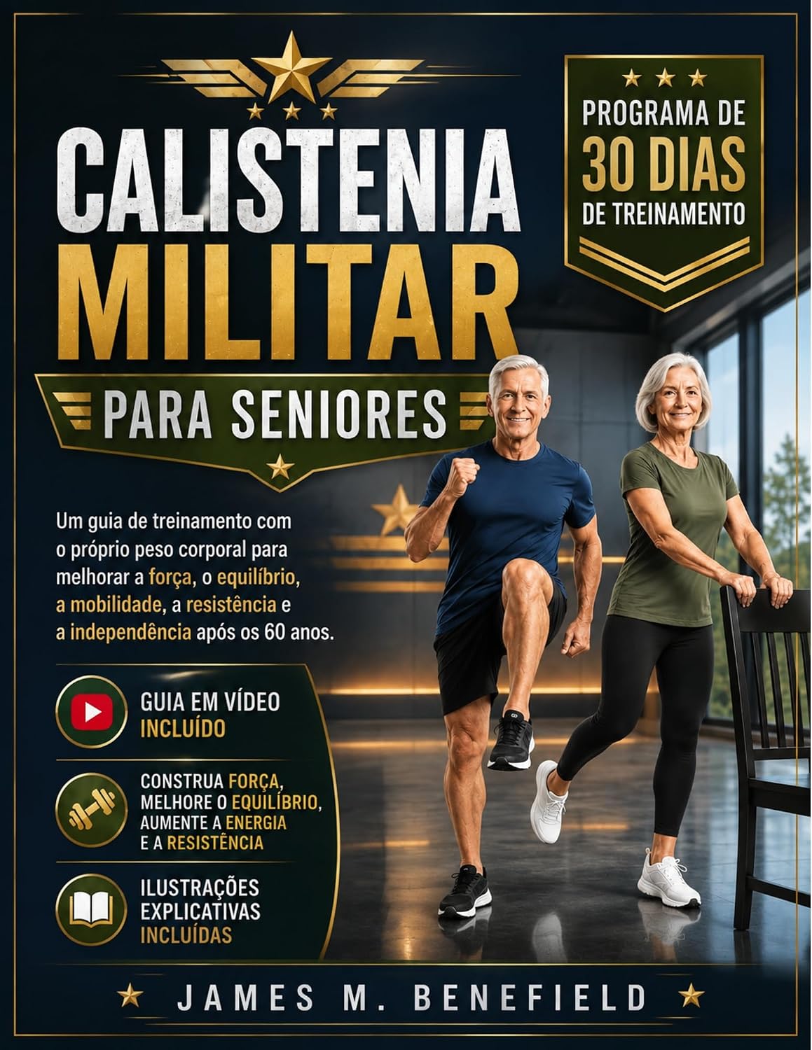 ler totalmente CALISTENIA MILITAR PARA SENIORES: Um guia de treinamento com o próprio peso corporal para melhorar a força, o equilíbrio, a mobilidade, a resistência e a independência após os 60 anos.