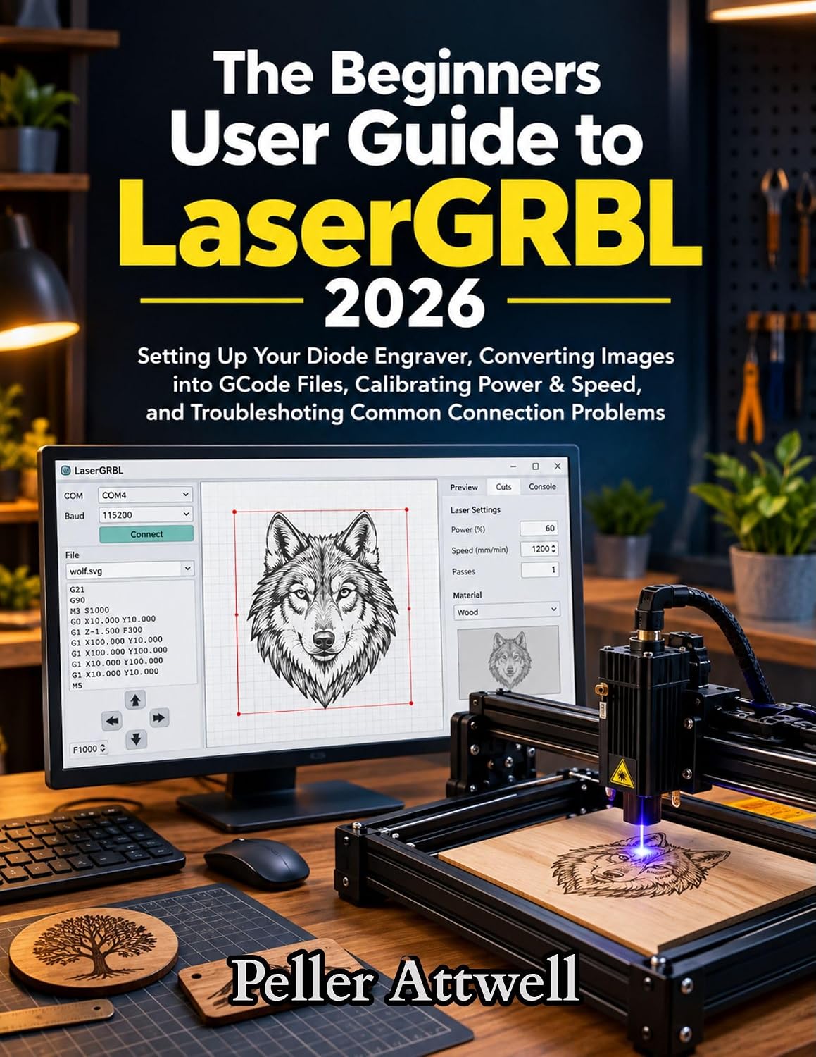 capítulo por capítulo baixar The Beginners User Guide to LaserGRBL 2026 Setting Up Your Diode Engraver: Converting Images into GCode Files, Calibrating Power & Speed, and Troubleshooting... Common Connection Problems (English Edition)