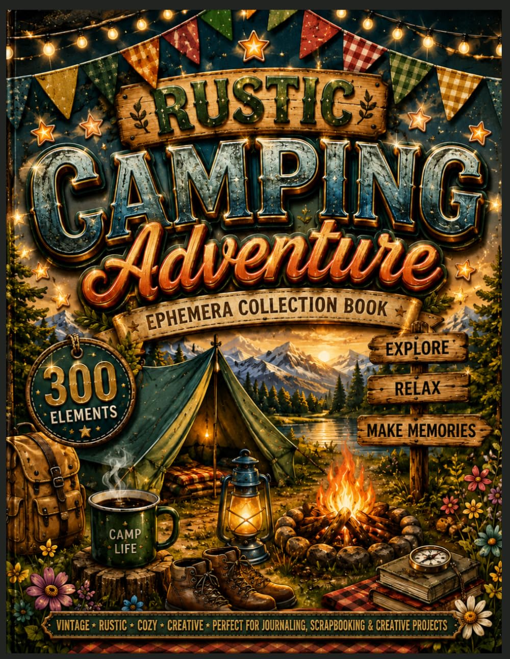 capítulo por capítulo baixar Rustic Camping Adventure Ephemera Collection Book: 300+Vintage Outdoor-Inspired Elements for Junk Journals, Scrapbooking, Card Making, Planners, Mixed Media, DIY Crafts & Creative Paper Projects