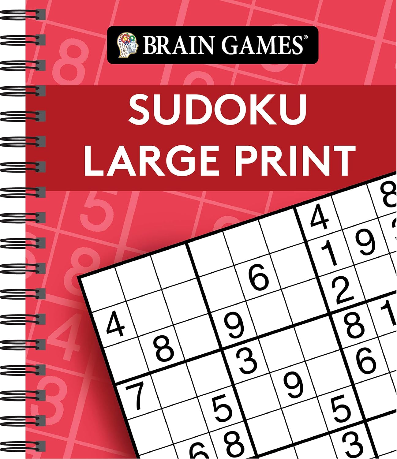 ler totalmente Brain Games - Sudoku Large Print (Red)