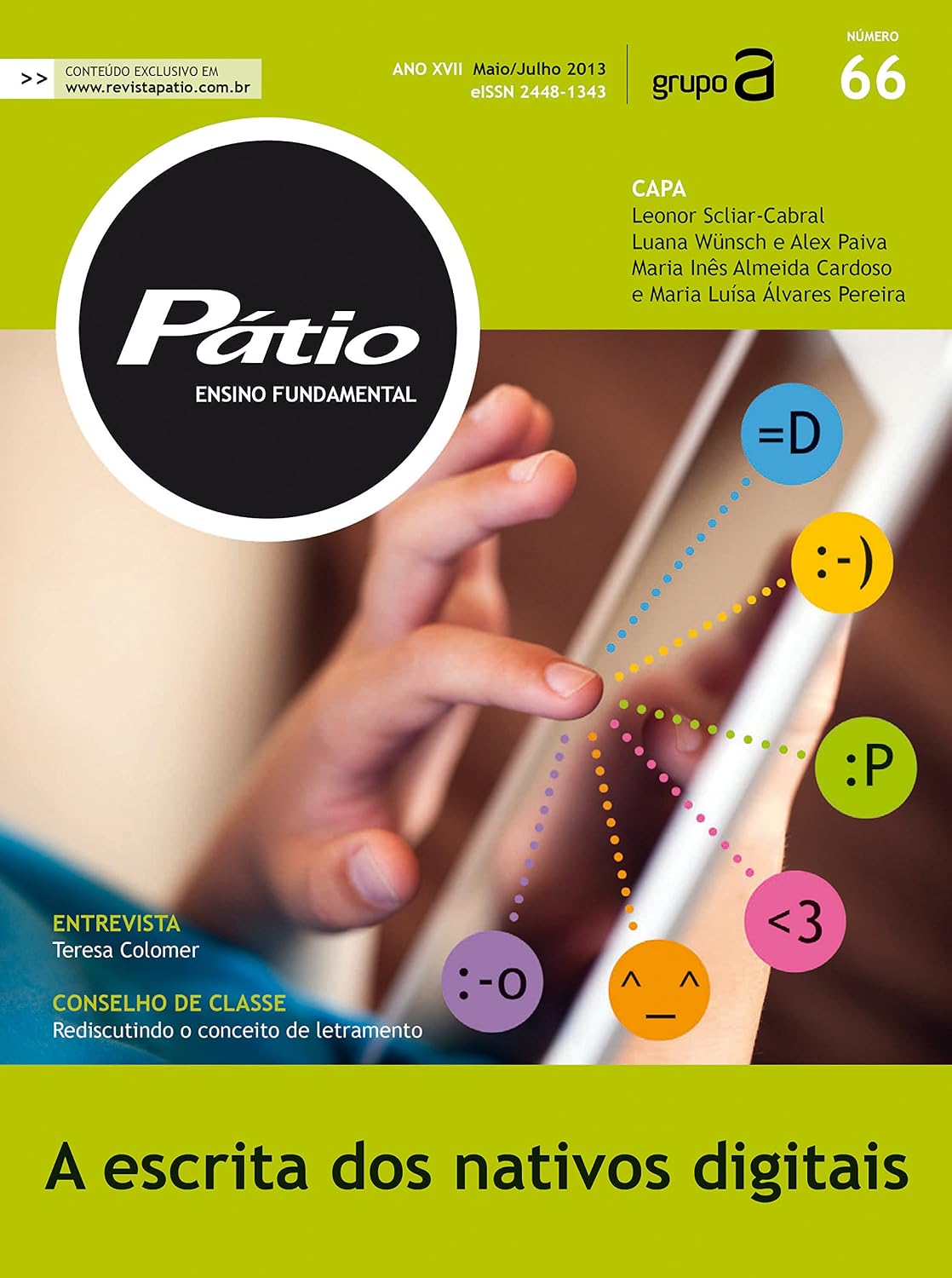 ler totalmente Revista Pátio Ensino Fundamental 66: A escrita dos nativos digitais (PEF)