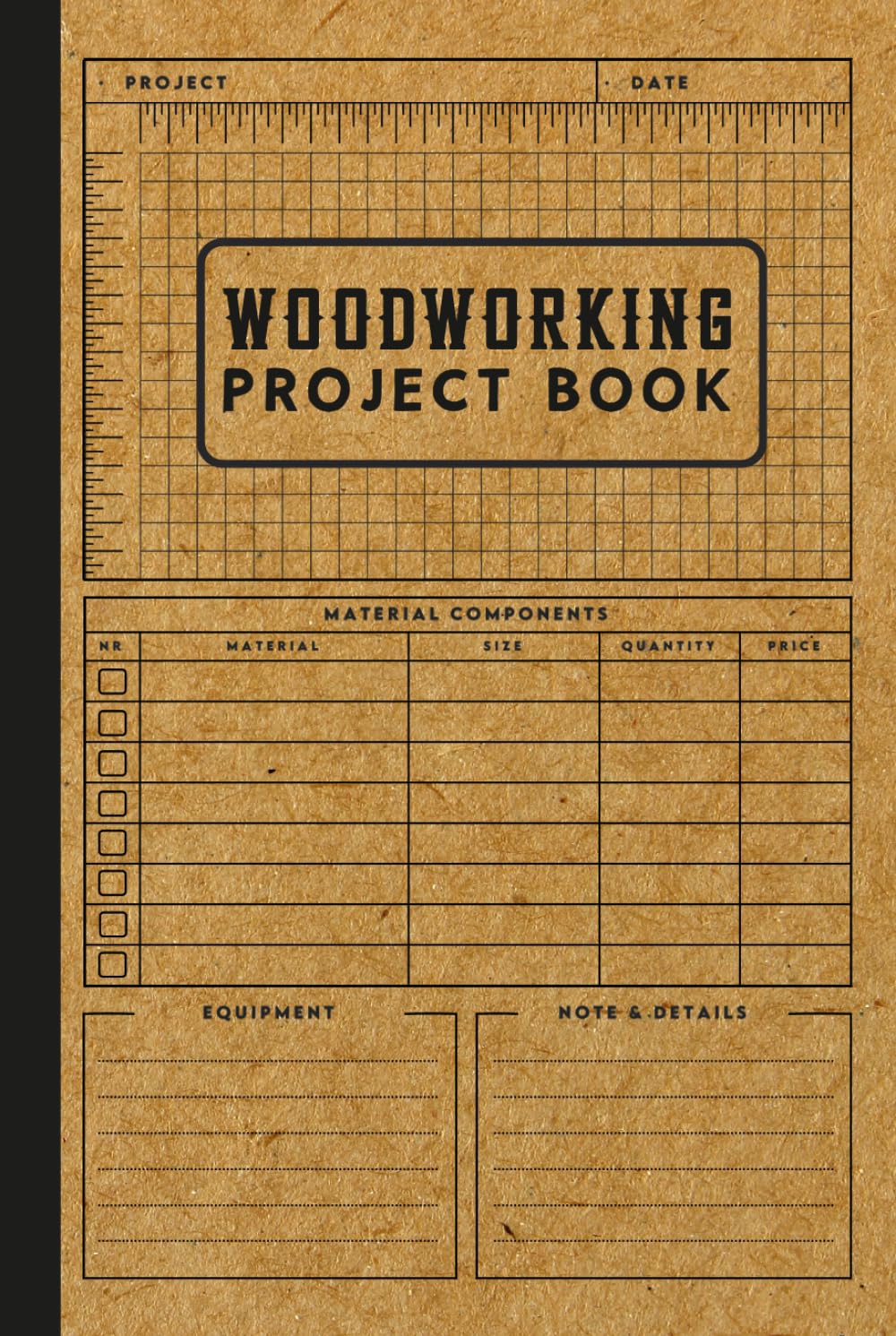Woodworking Project Book: Tracker & Record Book For Woodworking Lovers Plan or Project, Ideas, Methods, Material Lists | Vintage Brown Cover baixar o livro de graça