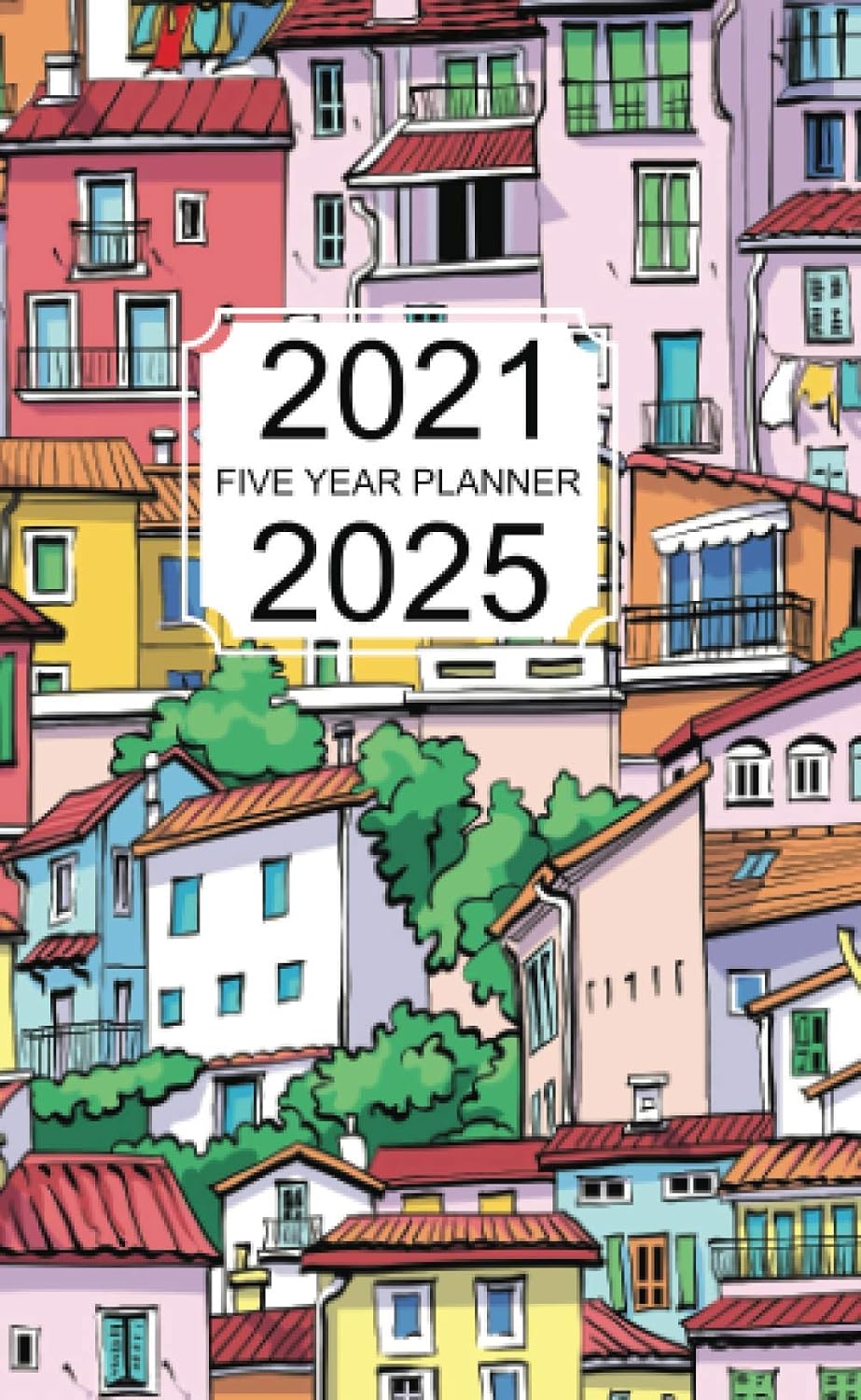 capítulo por capítulo baixar 2021-2025 Five Year Planner: Pocket Monthly calendar for 5 years schedule and small organizer, Personal time management purse notebook with City Pattern Cover