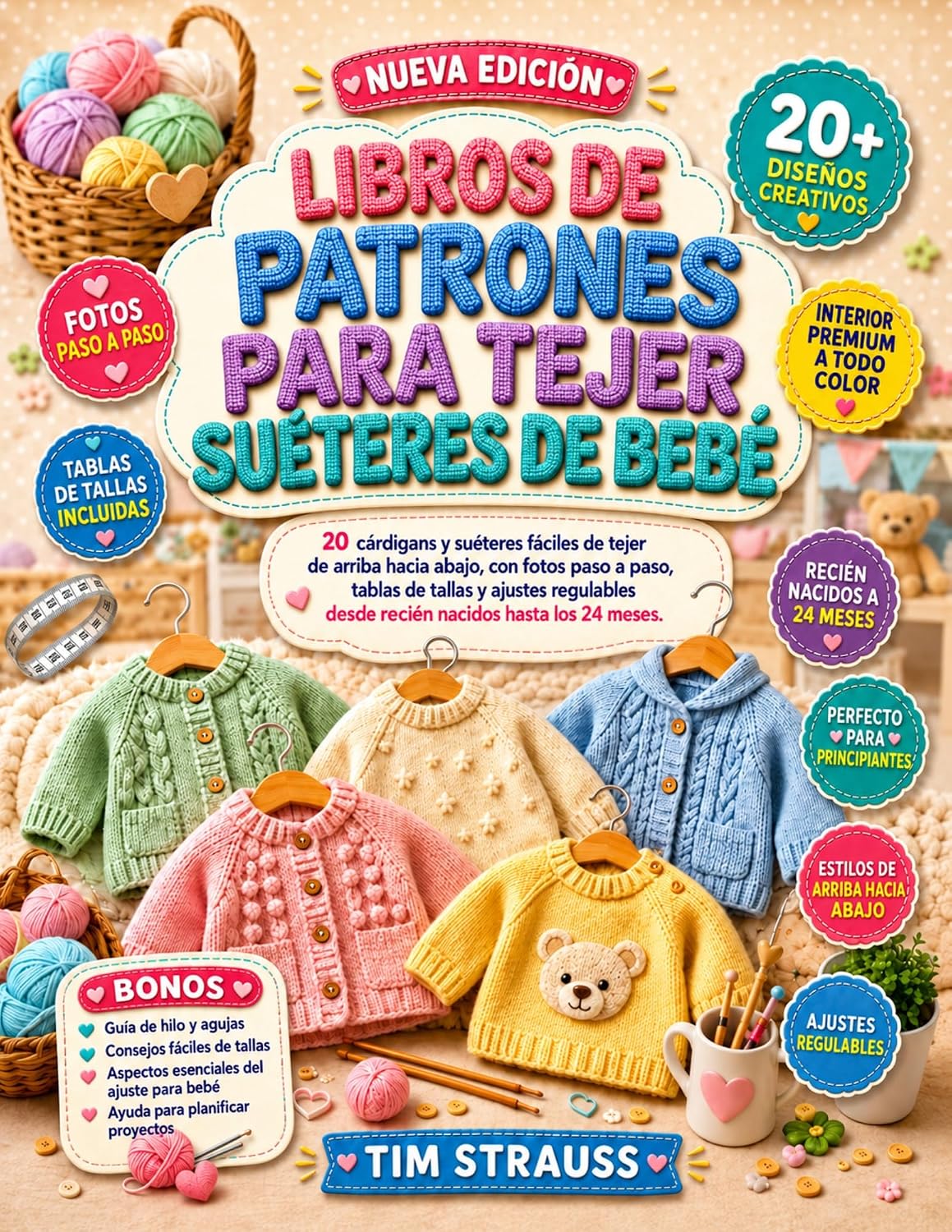ler totalmente LIBROS DE PATRONES PARA TEJER SUÉTERES DE BEBÉ (Spanish Edition)