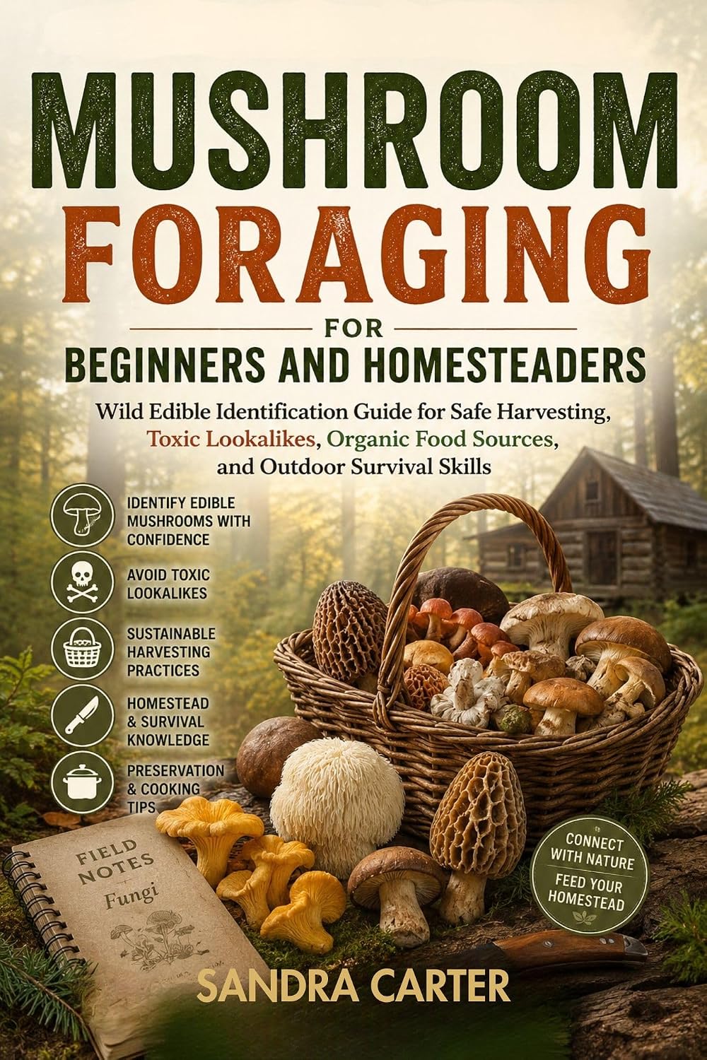 ler totalmente Mushroom Foraging for Beginners and Homesteaders: Wild Edible Identification Guide for Safe Harvesting, Toxic Lookalikes, Organic Food Sources, and Outdoor Survival Skills (English Edition)
