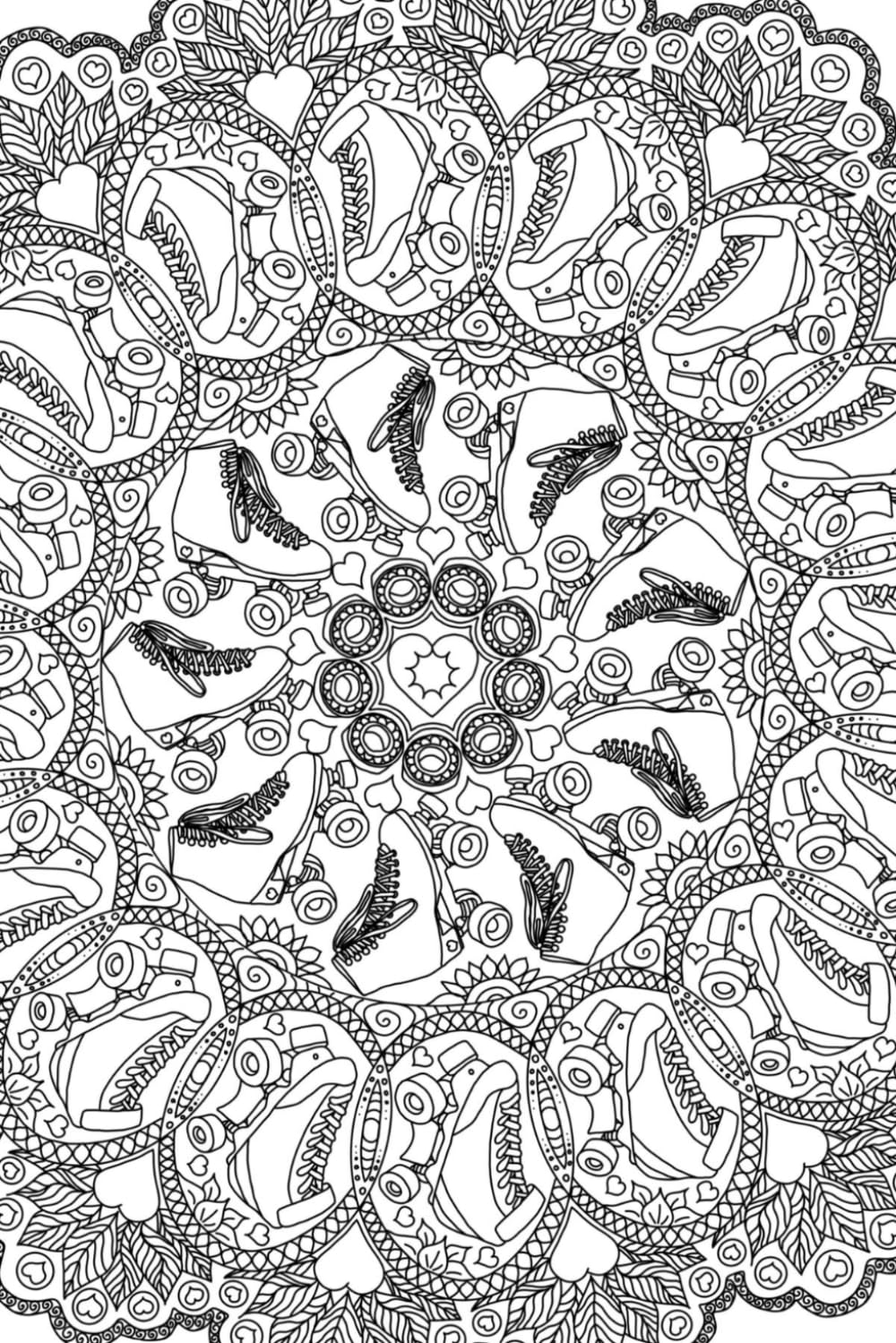 capítulo por capítulo baixar Rollerskate Notebook: lined notebook with cute rollerskate illustrations on every page