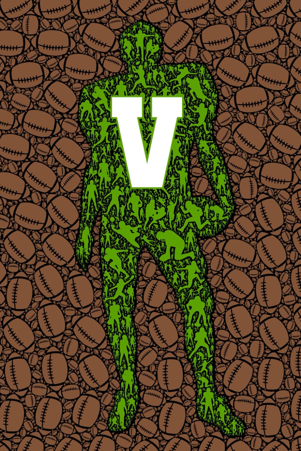 capítulo por capítulo baixar V: Letter "V" Initial American Football Player and Sports Ball Personalized Name Monogram Notebook - College-Ruled Personal Journal, Writing Pad, or Diary for Football Fans - 110 Pages, 6x9