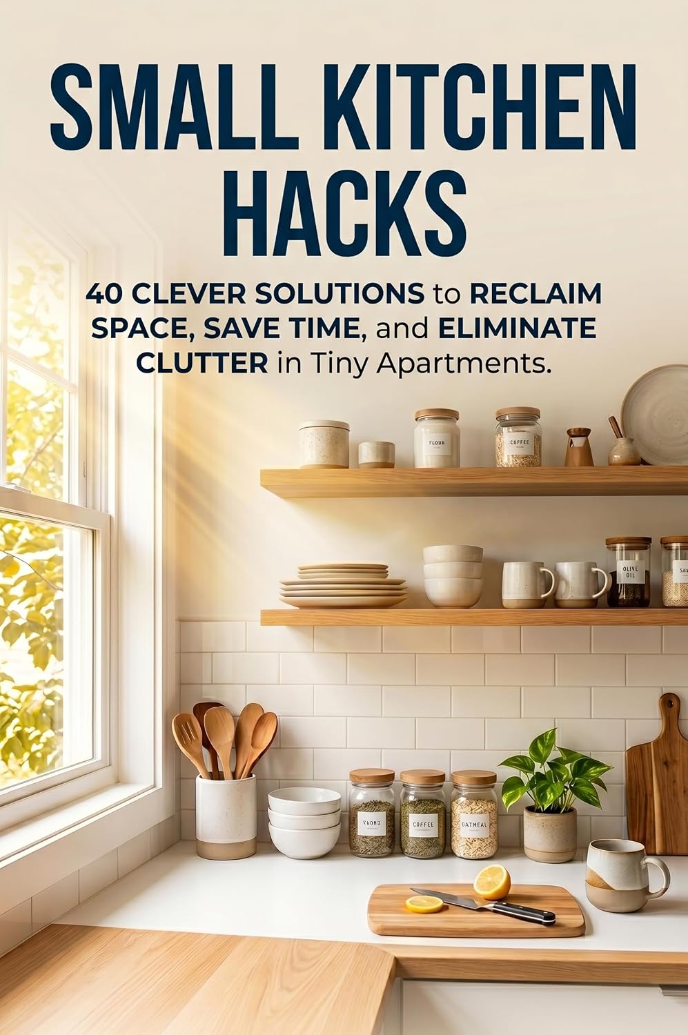 ler totalmente Small Kitchen Hacks: 40 Clever Solutions to Reclaim Space, Save Time, and Eliminate Clutter in Tiny Apartments. (English Edition)