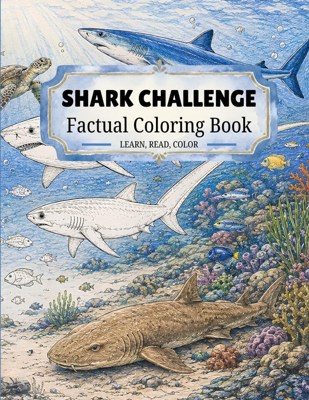 ler totalmente Shark Challenge: Factual Coloring Book