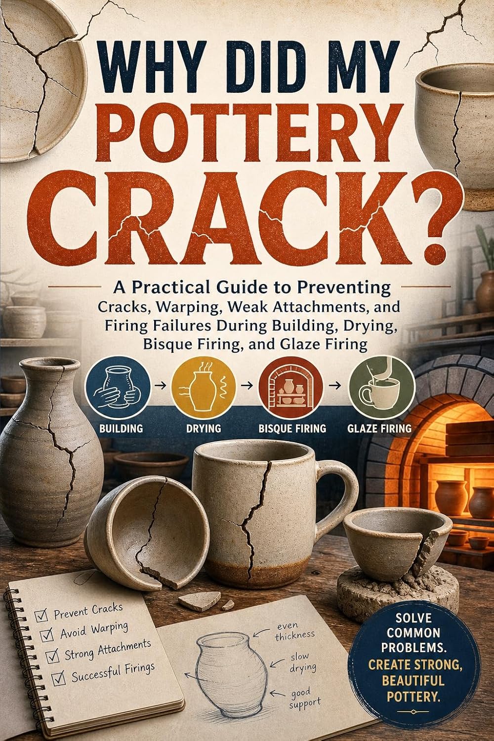 Why Did My Pottery Crack?: A Practical Guide to Preventing Cracks, Warping, Weak Attachments, and Firing Failures During Building, Drying, Bisque Firing, and Glaze Firing (English Edition) baixar o livro de graça