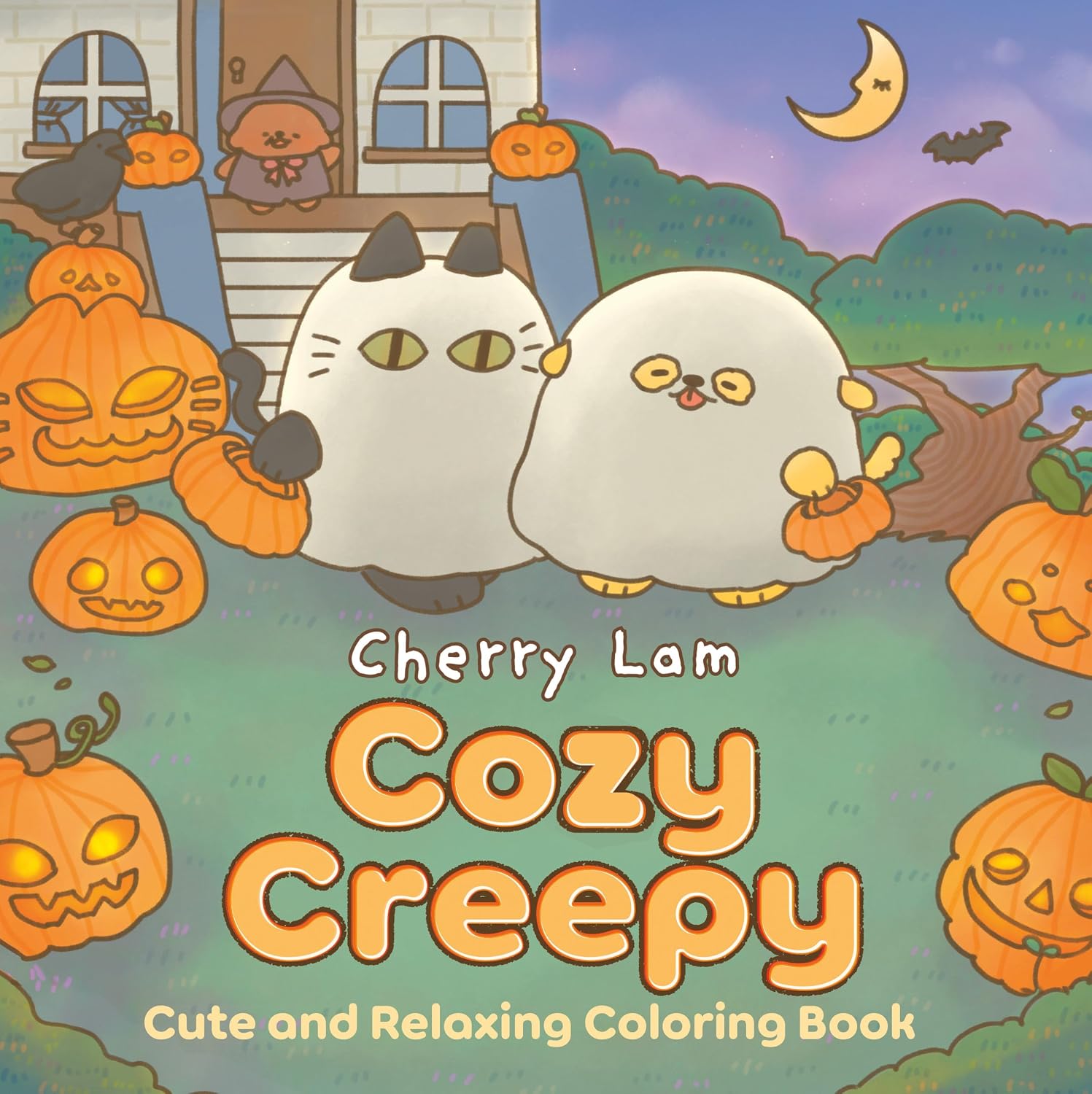 Cozy Creepy: Cute and Relaxing Coloring Book [A Halloween Coloring Book]