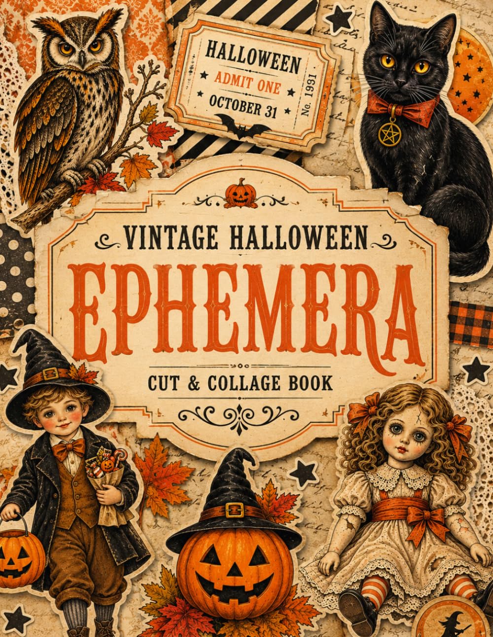 Vintage Halloween Ephemera Cut and Collage Book: A Treasury of 200+ Nostalgic Designs to Cut and Paste for Junk Journals, Scrapbooks, Collages, Paper Crafts & Card Making baixar o livro de graça