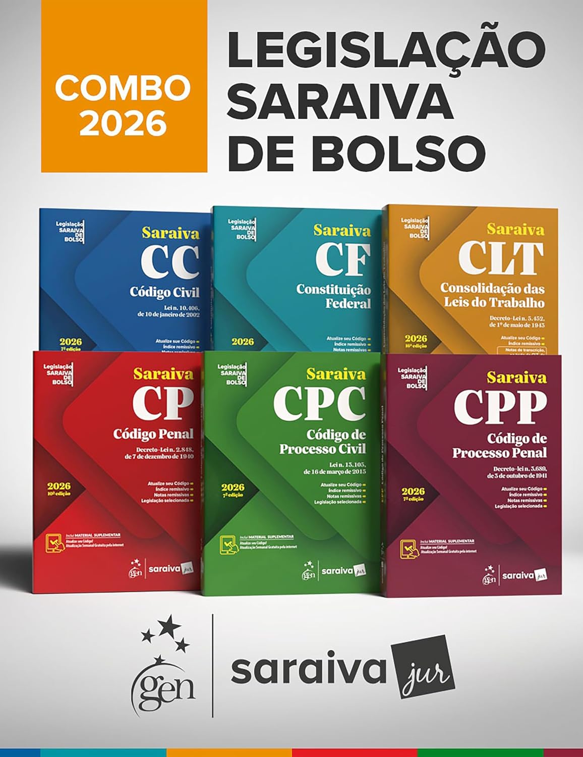 kit Legislação Saraiva de Bolso 2026