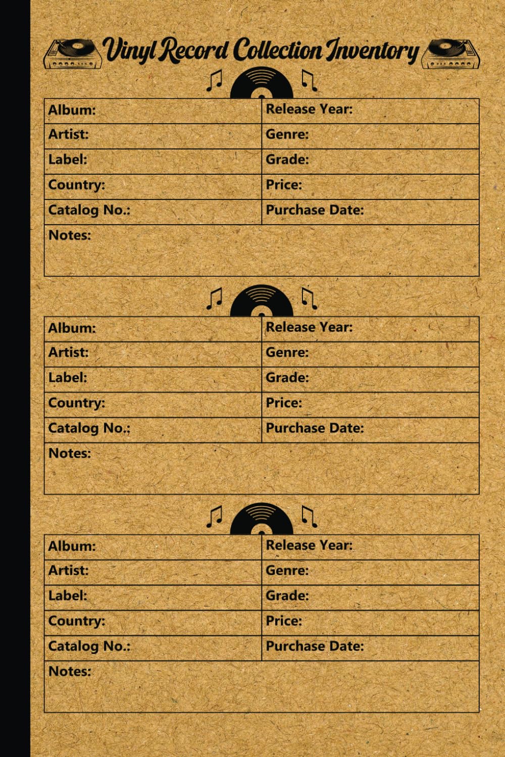 ler totalmente Vinyl Record Collection Inventory | Vinyl Record Collector Log Book | A Simple Way To Keep Track And Review Your Collection | 6-inch X 9-inch (Small Size)