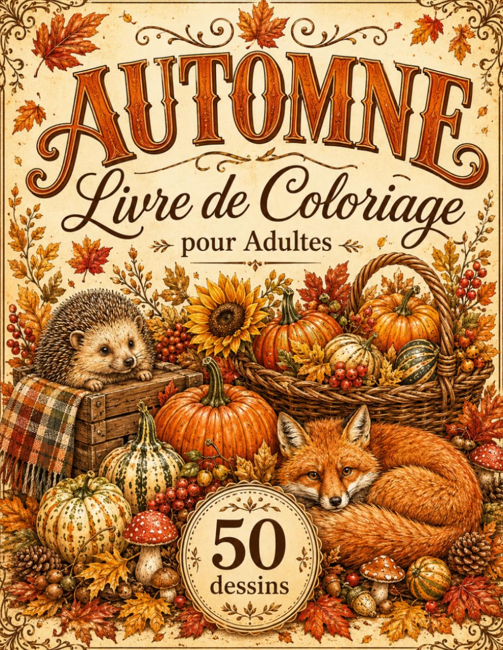 Automne – Livre de Coloriage pour Adultes: 50 magnifiques paysages d’automne à colorier: villages, forêts, maisons chaleureuses, feuilles et scènes relaxantes pour se détendre (French Edition) baixar livro de graça