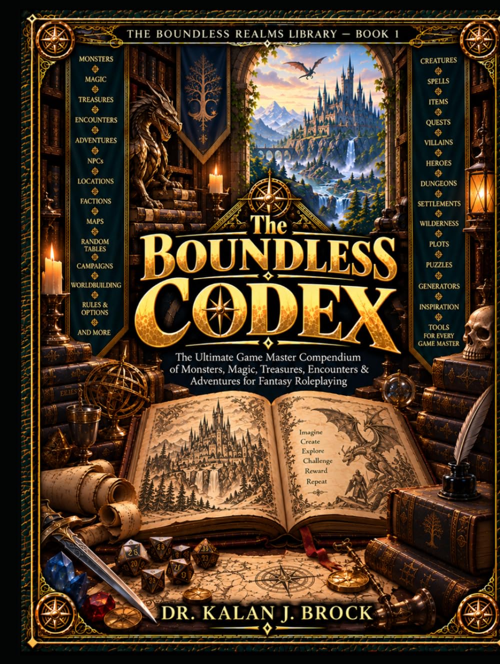 ler totalmente The Boundless Codex: The Ultimate Game Master Compendium of Monsters, Magic, Treasures, Encounters & Adventures for Fantasy Roleplaying (The Boundless Realms Library)