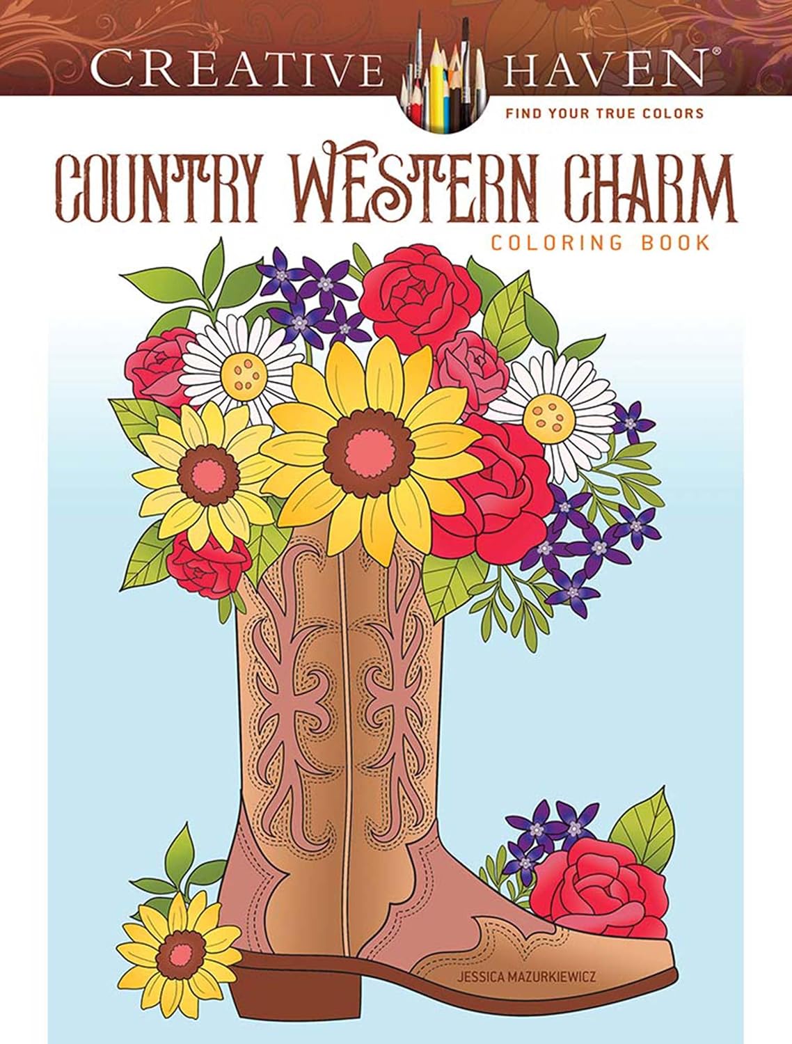 ler totalmente Creative Haven Country Western Charm Coloring Book