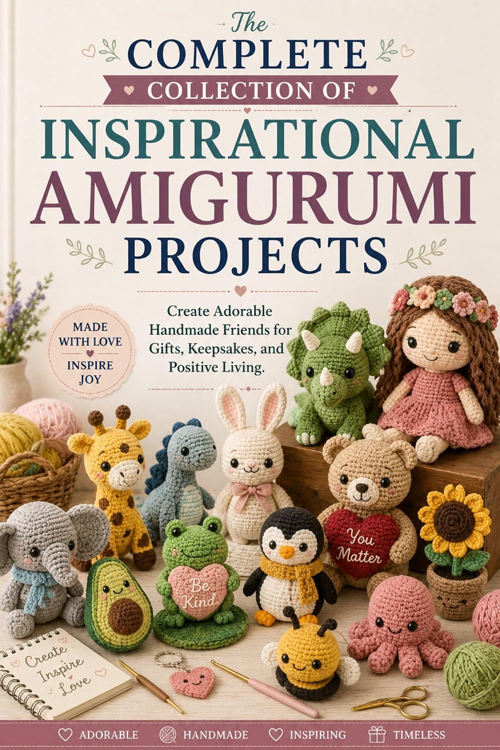 ler totalmente The Complete Collection of Inspirational Amigurumi Projects: Create Adorable Handmade Friends for Gifts, Keepsakes, and Positive Living (English Edition)