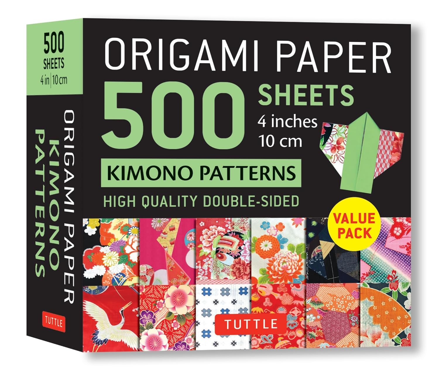 ler totalmente Origami Paper 500 Sheets Kimono Patterns 4 (10 CM): Tuttle Origami Paper: Double-Sided Origami Sheets Printed with 12 Different Traditional Patterns