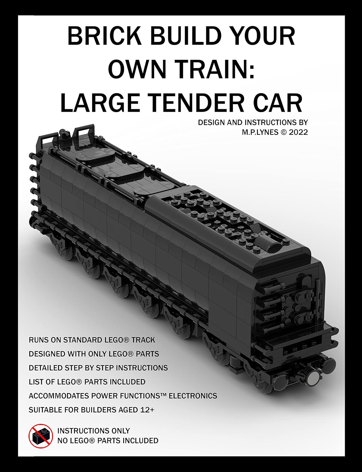 ler totalmente BRICK BUILD YOUR OWN TRAIN: LARGE TENDER CAR (English Edition)