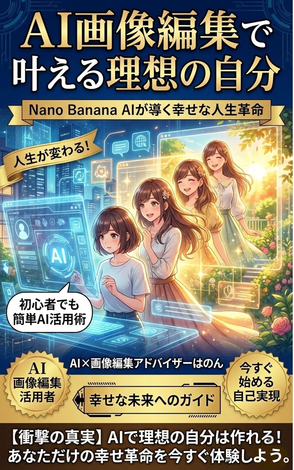 Eiaigazouhensyuudekanaerurisounojibun: NanobananaAIgamichibikushiawasenajinseikakumei (Japanese Edition) baixar o livro de graça