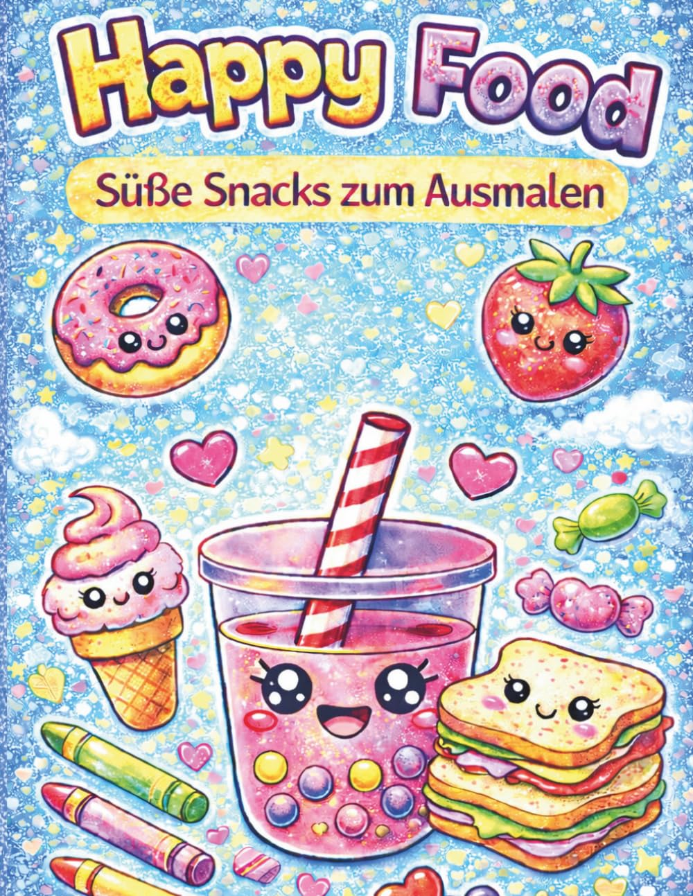 ler totalmente Happy Food: Süße Snacks zum Ausmalen (German Edition)