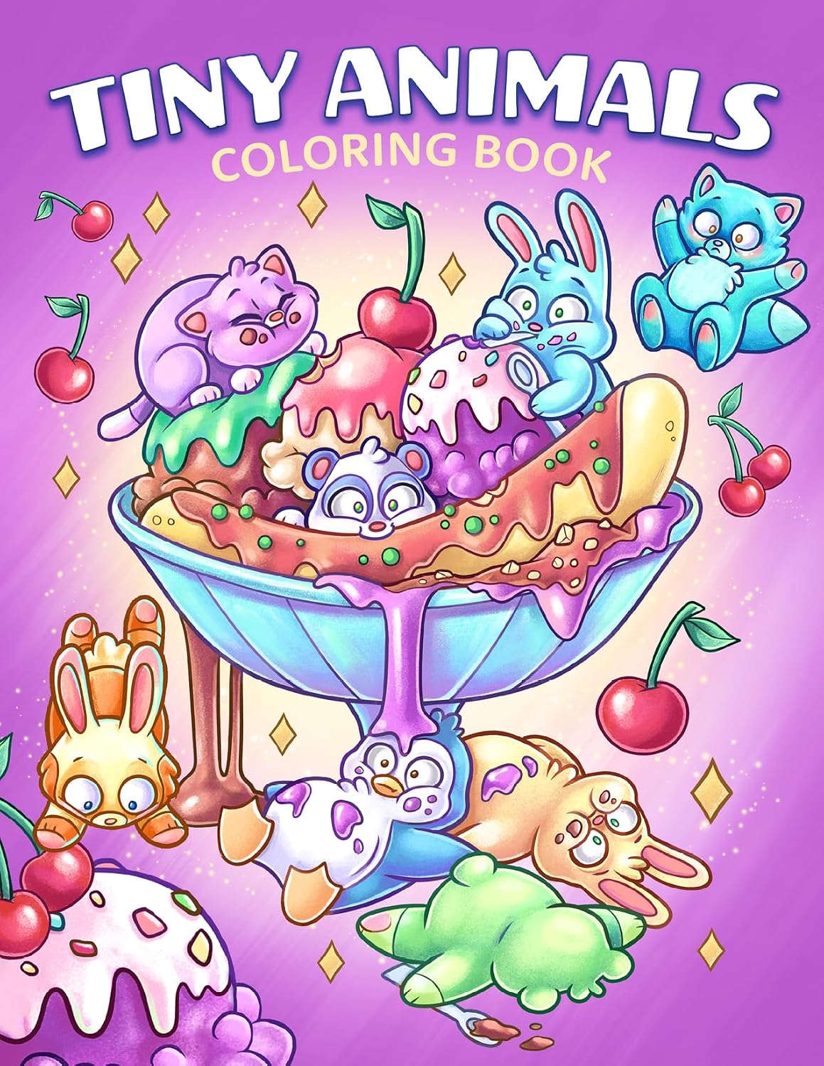 Tiny Animals Coloring Book: For Adults with Hilarious Scenes for Fun and Relaxation