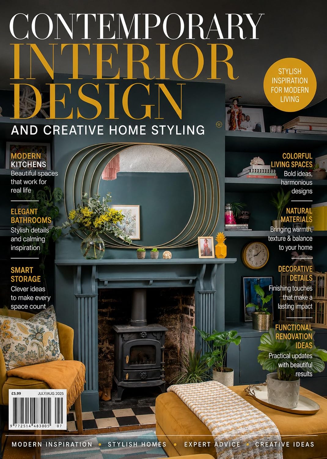 Contemporary Interior Design and Creative Home Styling: Modern Kitchens Elegant Bathrooms Smart Storage Colorful Living Spaces Natural Materials Decorative... Renovation Ideas (English Edition) baixar livro de graça