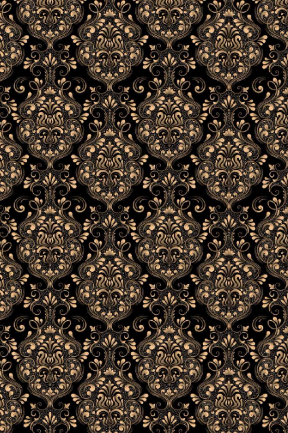 ler totalmente Goth Journal: Dot Notebook Golden Damask