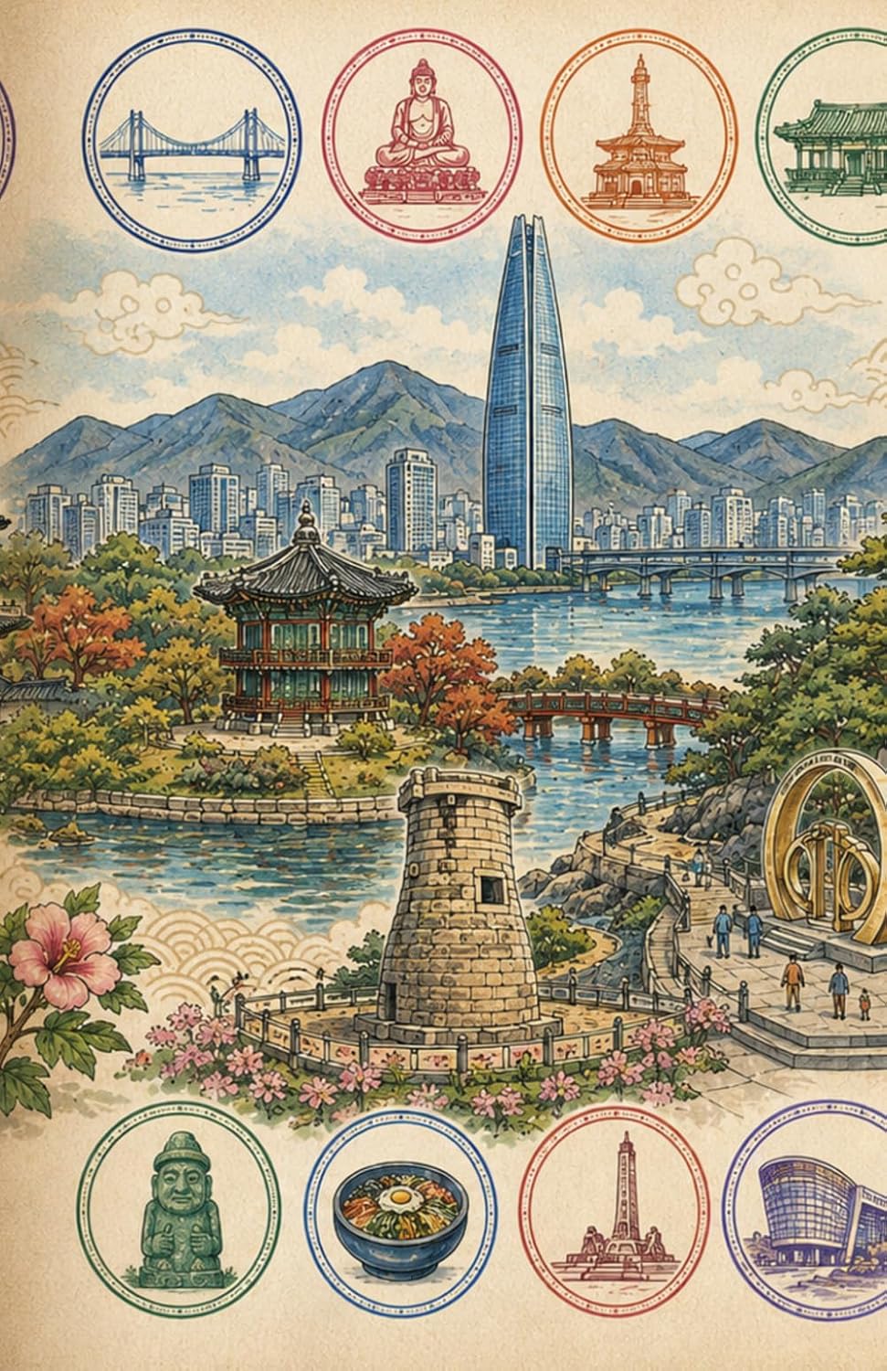 ler totalmente SOUTH KOREA STAMP TOUR BOOK: The Ultimate Traveler's Collection: A Portable Collection Journal for South Korea tourist stamps