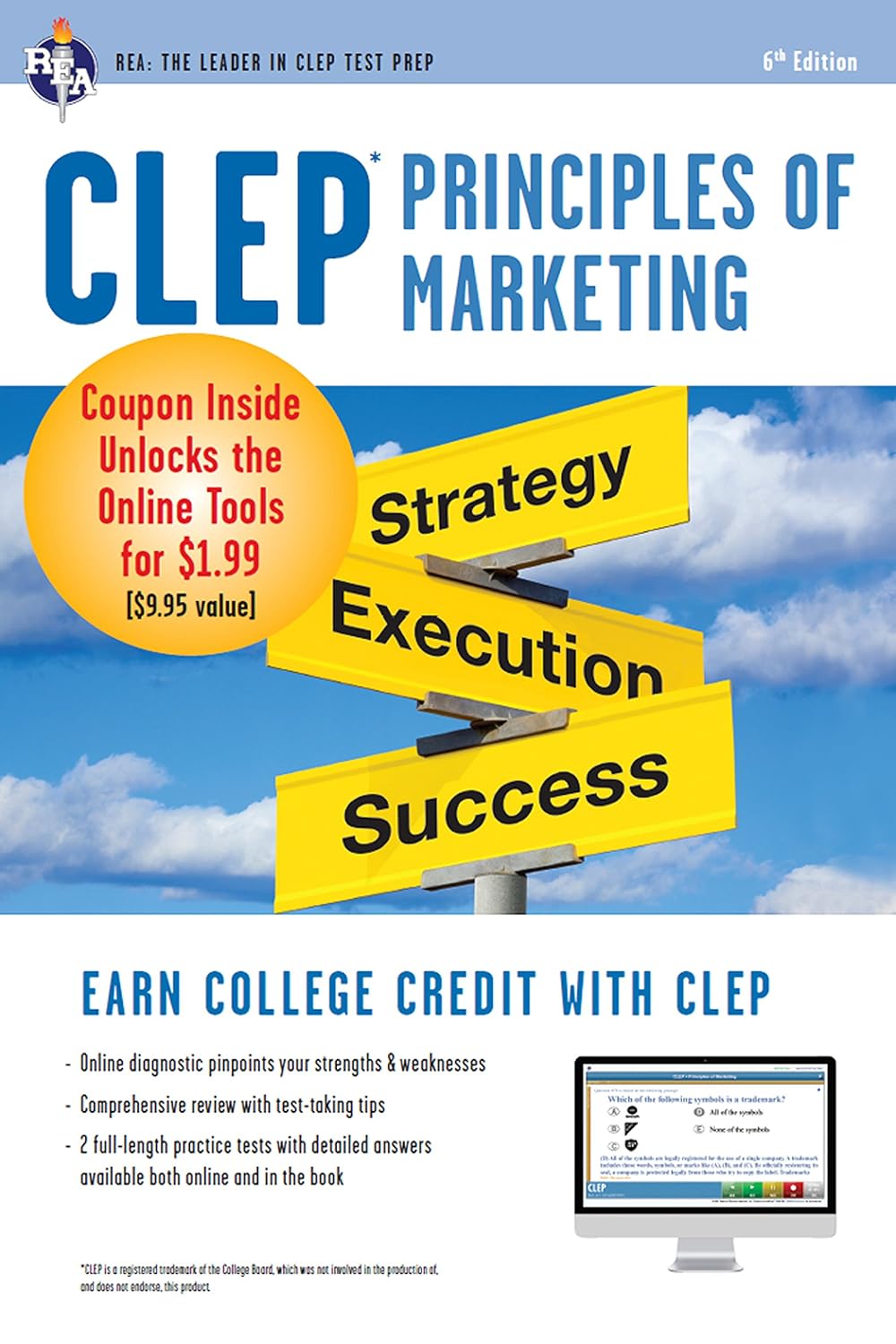 CLEP® Principles of Marketing Book + Online (CLEP Test Preparation) (English Edition)